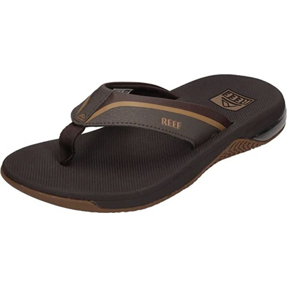 NEW Reef Anchor Sandals Men Size‎ 8 High Arch Support Brown Gum Beach Thong